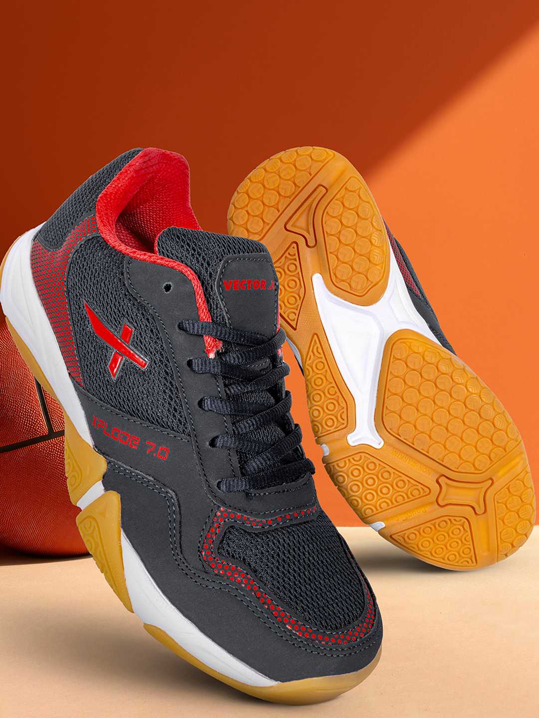 Xplode 7.0 Lightweight Non-Marking EVA Phylon Rubber Sole Badminton Shoes For Men
