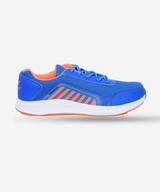 Blue marathon shoes
