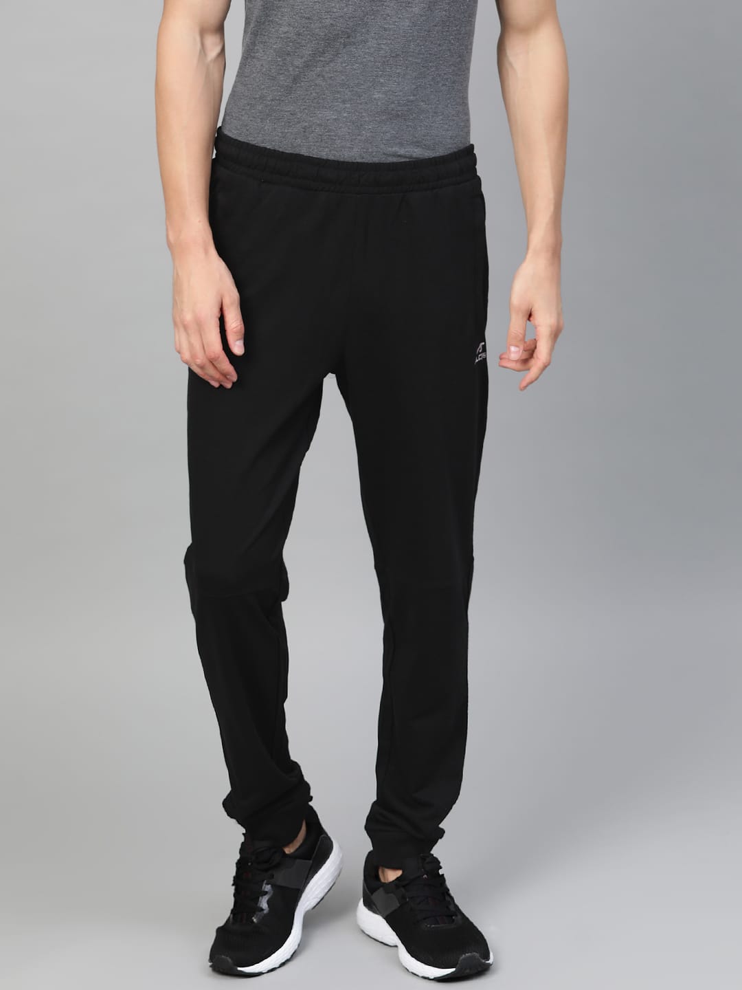 Alcis Men Black Slim Fit Solid Joggers