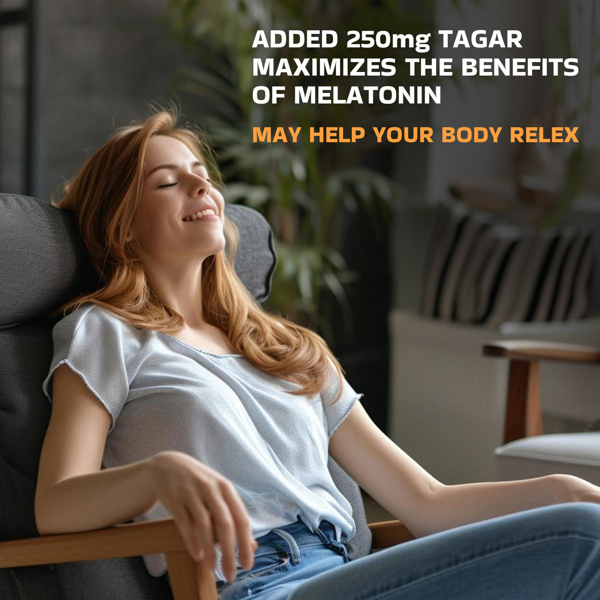 Melatonin with Tagar, Chamomile & L-Theanine  Natural Sleep Support Tablets