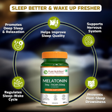 Melatonin with Tagar, Chamomile & L-Theanine  Natural Sleep Support Tablets