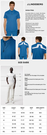 J Lindeberg Men’s Anton Golf Polo - Dark Blue