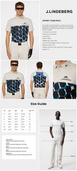 J Lindeberg Men’s Jeffrey Tour Golf Polo - Causeway Blue