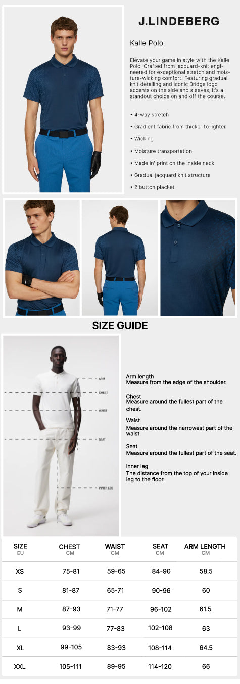 J Lindeberg Men’s Kalle Golf Polo - JL Navy