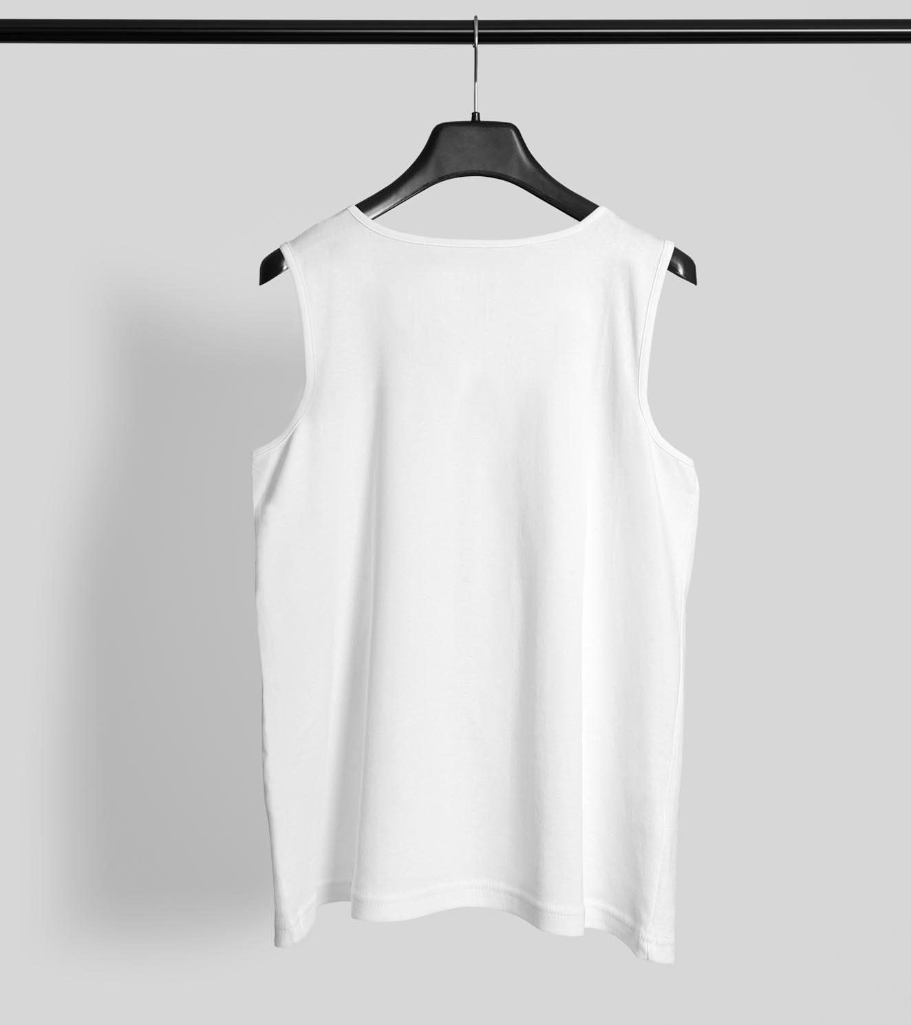 Men's white Gym Muscle tank