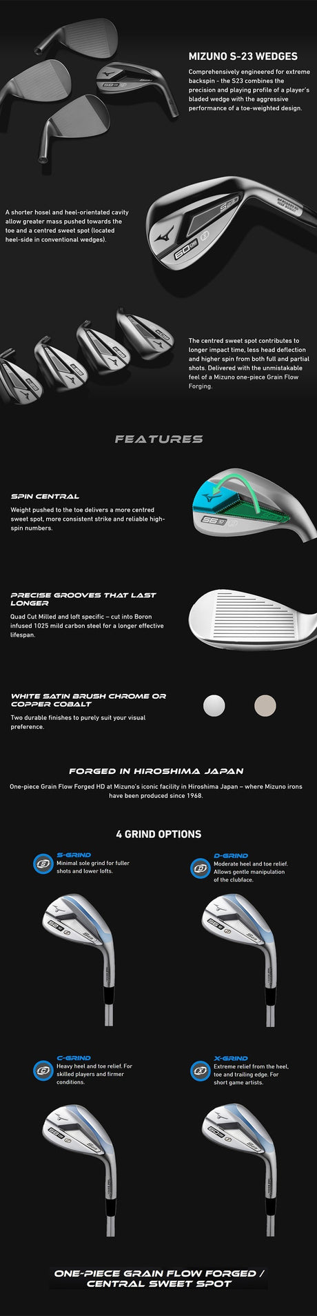 Mizuno S-23 Steel Wedge - White Satin