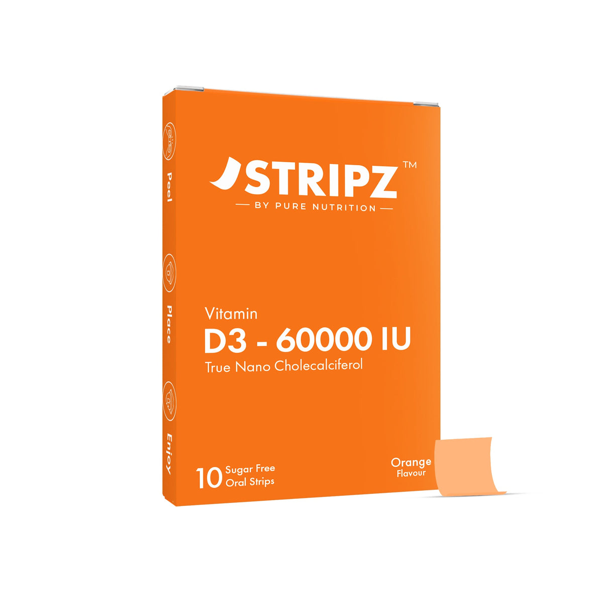 Vitamin D3 60000 IU Oral Strips 10 Sugar-Free Strips - Nutrition by Pure Nutrition