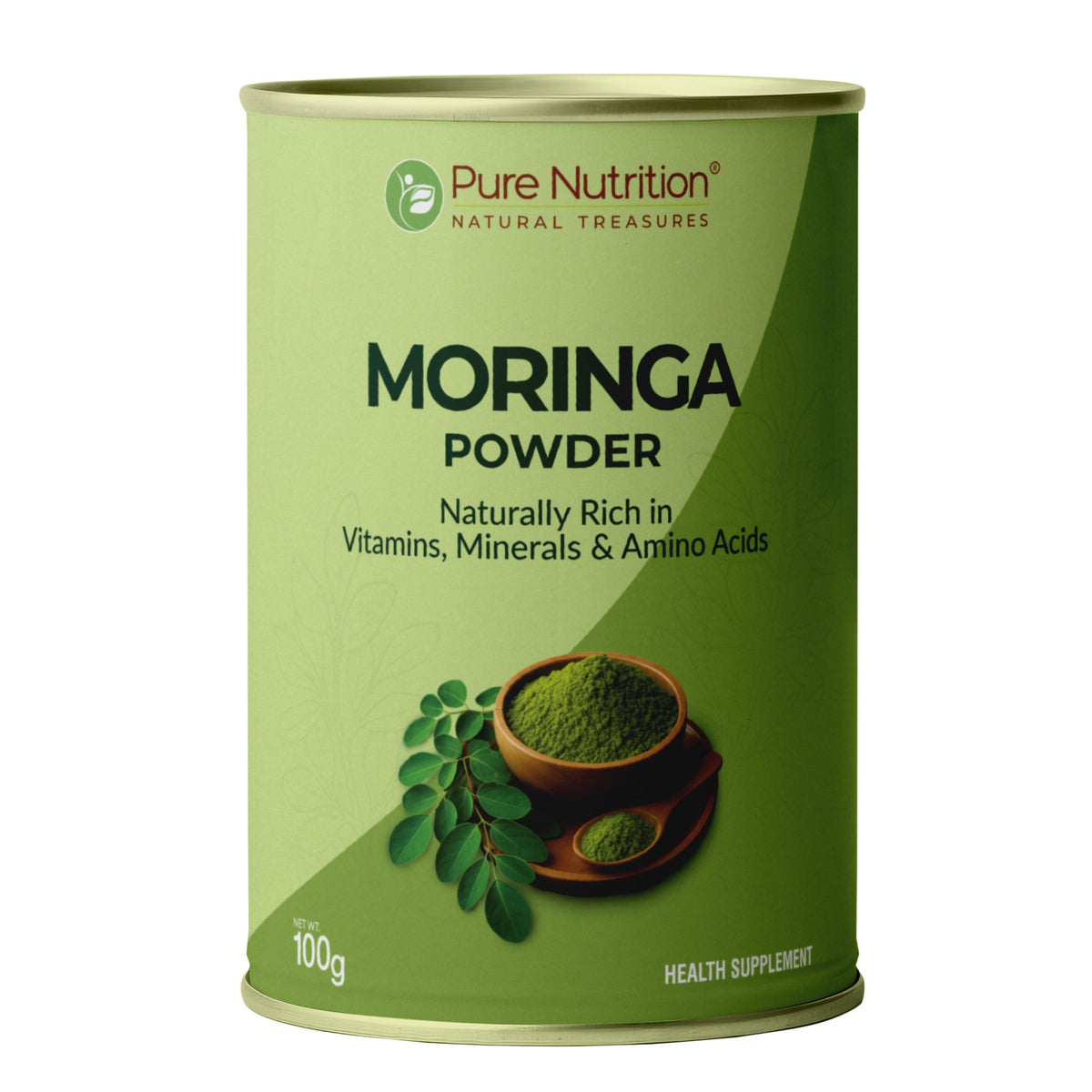 Moringa Powder Naturally Rich in Vitamins, Minerals & Antioxidants | Superfood - Nutrition by Pure Nutrition