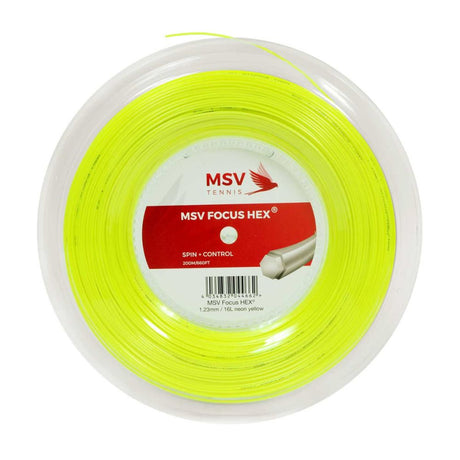 MSV Focus Hex Tennis String Reel 16-L - Neon Yellow | Noah Sports