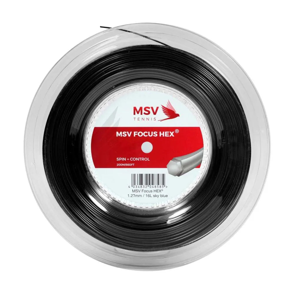 MSV Focus-Hex Tennis String Reel (200m) Black