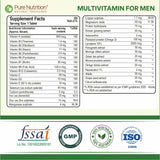 Multivitamin for Men – 30 Vegetarian Tablets | Comprehensive Wellness with 32+ Nutrients