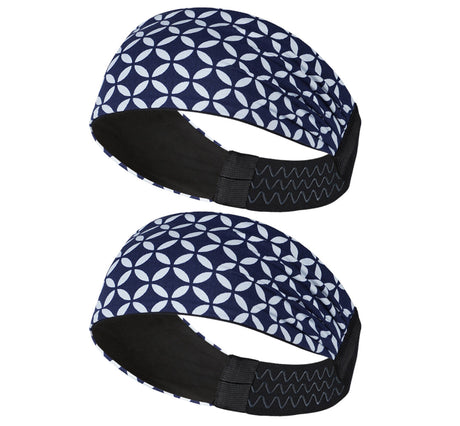Sports Headband For Men and Women (Navy Spiral)