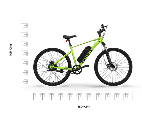 金属绿色Neo电动自行车城市系列EMotorad | KIBI SPORTS