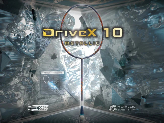 DriveX-10 METALLIC-B G5 Unstrung Defensive Badminton Racket – 4U/3U | Prannoy H.S.