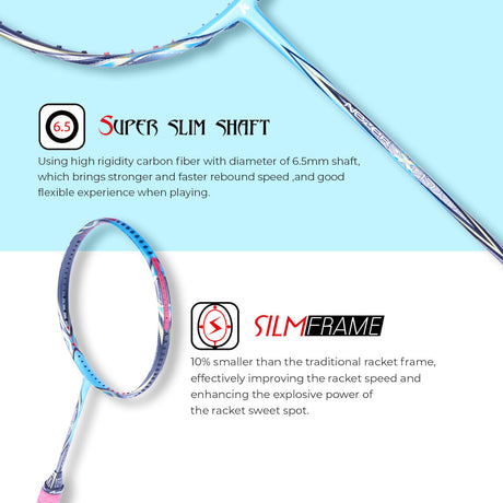 Nezer 17 Unstrung Badminton Racket(Blue) -3U/G1