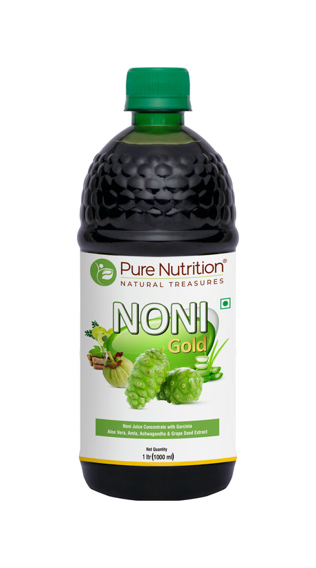 Noni Gold Juice Herbal Blend with Garcinia, Aloe Vera & Wellness Herbs | 400ml | 1000ML