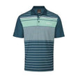 Oscar Jacobson Men’s Croft Golf Polo T-shirt - Aqua/White