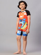 VIVA SWIMMING Half Sleeves Swimwear Suit Costume for Kids For Practicing Swimming, Diving, Cycling, Aerobics