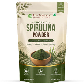 Organic Spirulina Powder | Single Ingredient Superfood | 100g - Nutrition by Pure Nutrition