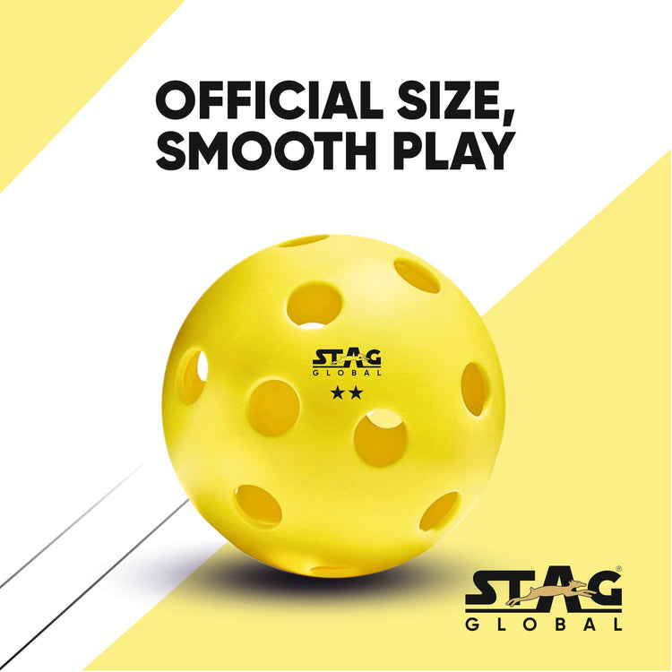 STAG GLOBAL Pickleball | Outdoor Pickleball | Perfectly Balanced | High Bounce Durable Ball