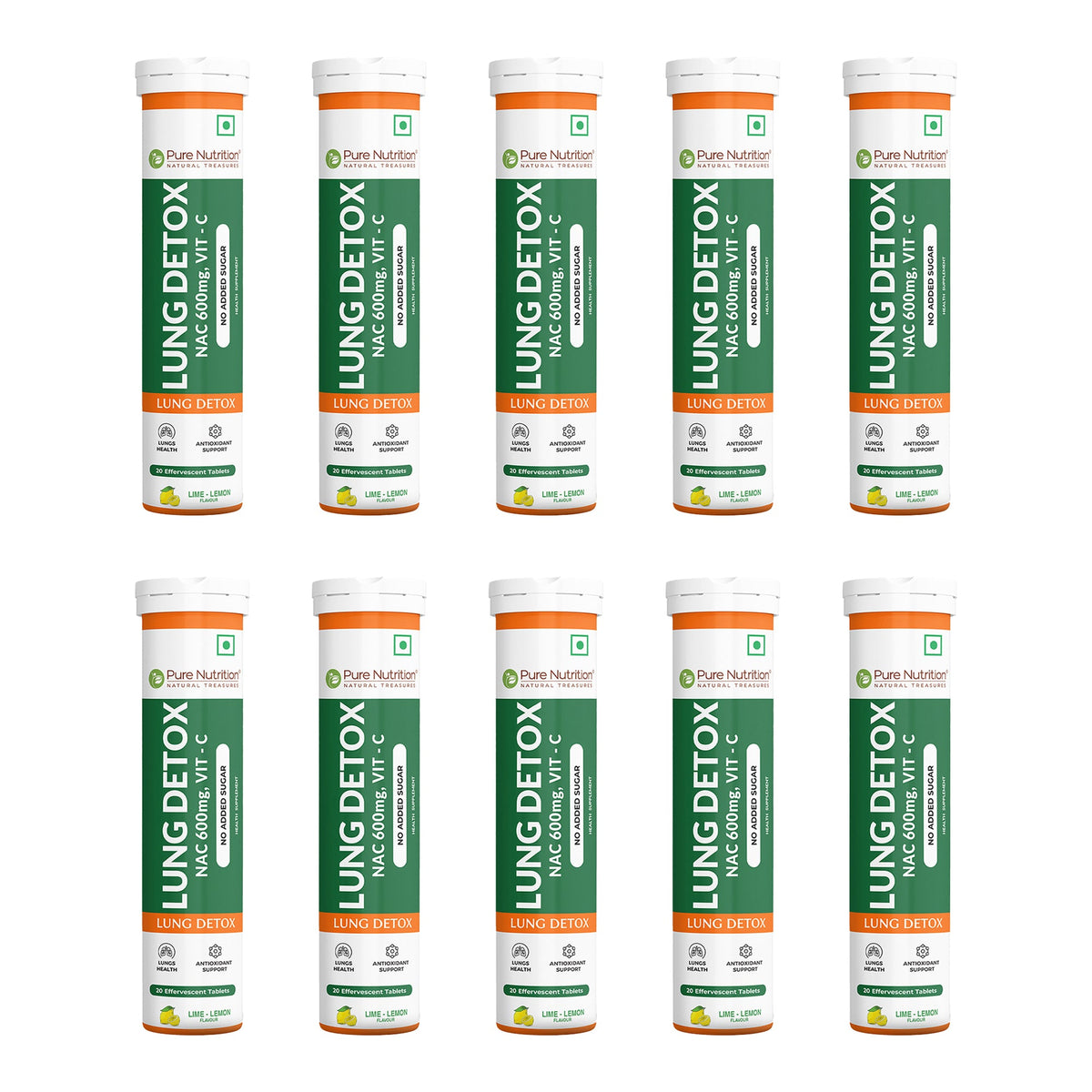 Lung Detox Effervescent Tablets - 20 | Supports Respiratory Health, Cleansing, and Overall Wellness