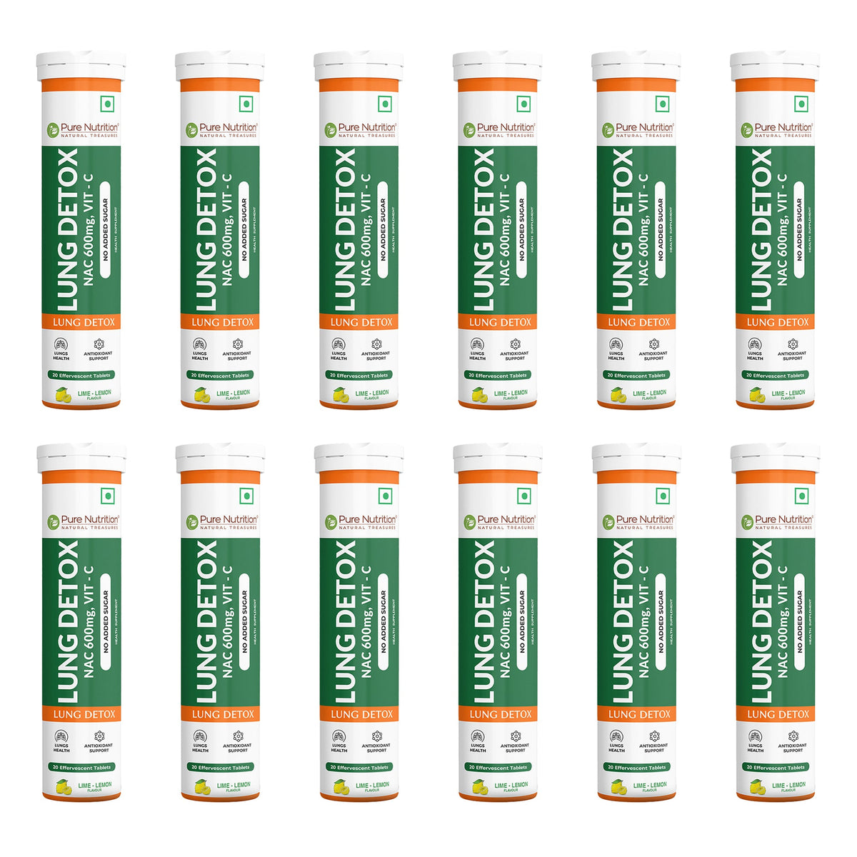 Lung Detox Effervescent Tablets - 20 | Supports Respiratory Health, Cleansing, and Overall Wellness