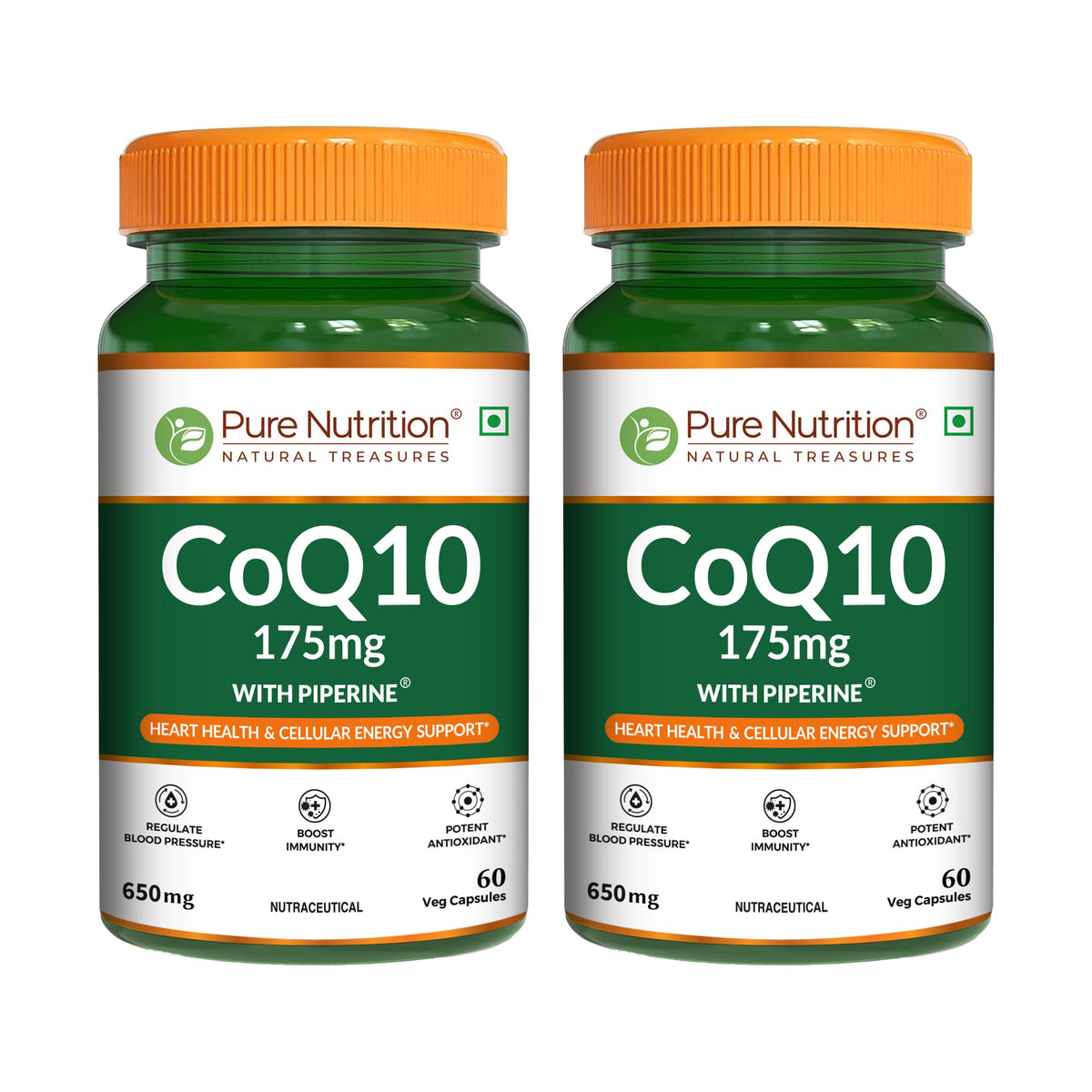 Coenzyme Q10 175mg  Supports Cellular Energy & Heart Health | 60 Capsules