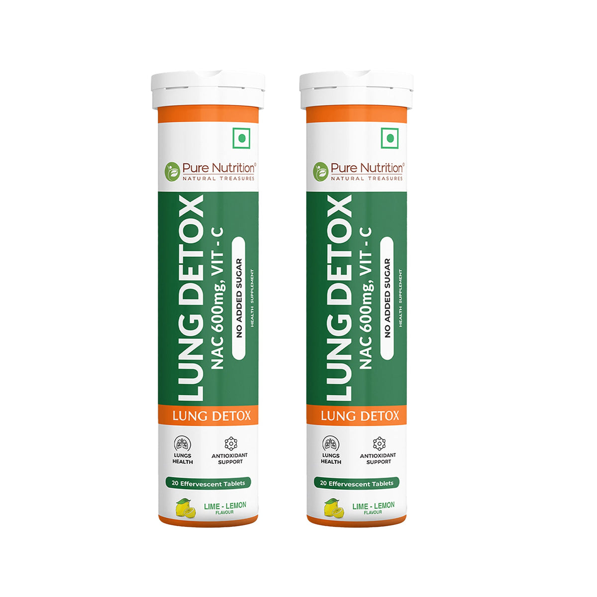 Lung Detox Effervescent Tablets - 20 | Supports Respiratory Health, Cleansing, and Overall Wellness