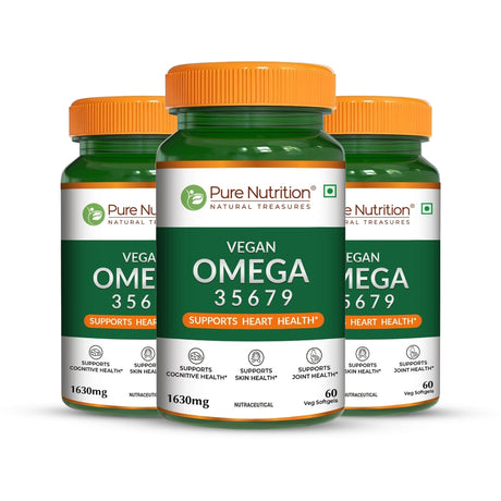 Vegan Omega Softgels Complete 3-5-6-7-9 Essential Fatty Acid Blend