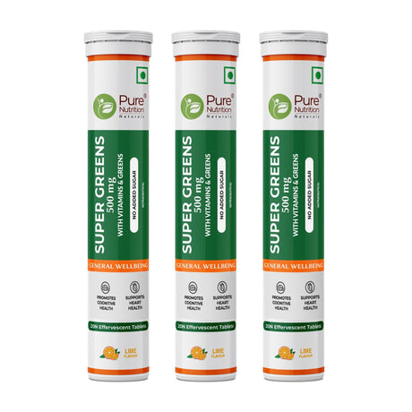 Super Greens 500mg with Vitamins & Greens -  Effervescent Tablets