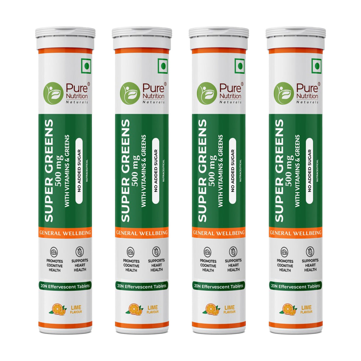 Super Greens 500mg with Vitamins & Greens -  Effervescent Tablets