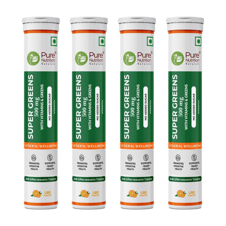 Super Greens 500mg with Vitamins & Greens -  Effervescent Tablets