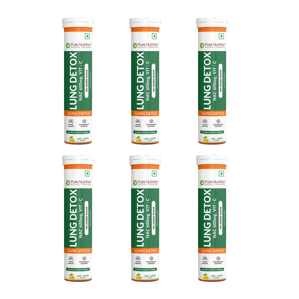 Lung Detox Effervescent Tablets - 20 | Supports Respiratory Health, Cleansing, and Overall Wellness