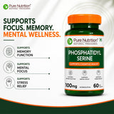 Phosphatidylserine 100 mg | Cognitive Wellness Support | 60 Capsules