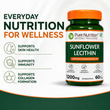 Sunflower Lecithin 1200mg | 60 Veg Capsules