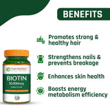 Biotin 10,000 mcg  High-Strength Pharma Grade | Hair, Skin & Nails | 120 Tablets