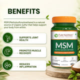 MSM 1000 mg | Methyl Sulfonyl Methane Capsules | Joint & Mobility Support | 60 Tablets