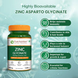 Zinc Glycinate 66mg Elemental Zinc | High Absorption Immunity Support| 120 Tablets