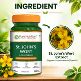 St. John's Wort 500mg Capsules | Standardized to 0.3% Hypericin | Herbal Wellness Supplement