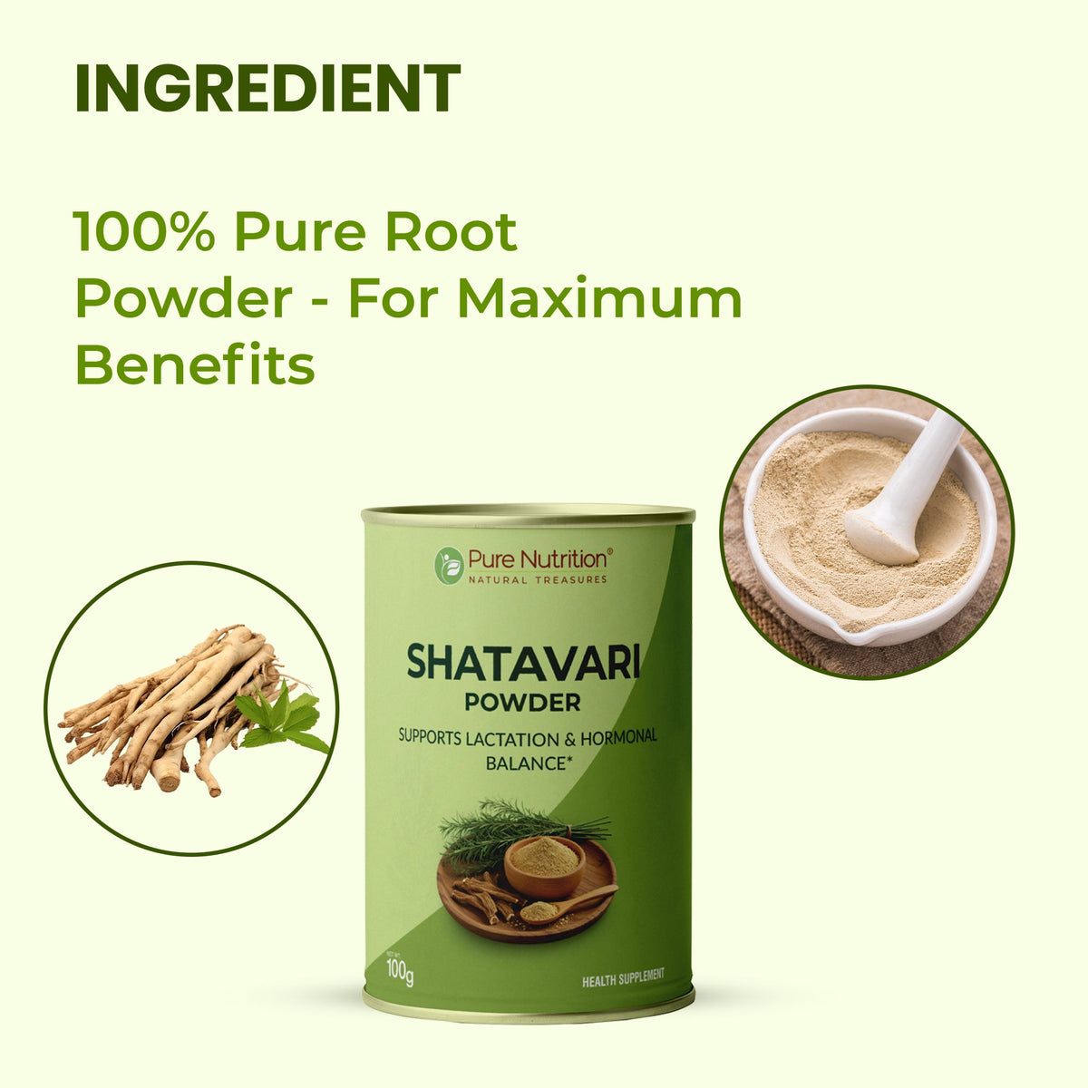 Shatavari Powder Pure Root Extract | Hormonal Balance & Women's Wellness