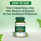 Organic Moringa Tablets 1200mg  60 Count | Immunity & Daily Energy