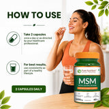 MSM 1000 mg | Methyl Sulfonyl Methane Capsules | Joint & Mobility Support | 60 Tablets