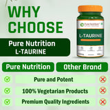 L-Taurine 500mg Veg Capsules  Hydration, Muscle Support & Energy