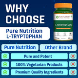 L-Tryptophan 500mg Veg Capsules  Mood Balance, Sleep & Wellness