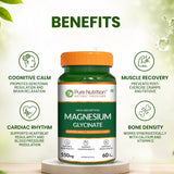 Magnesium Glycinate 550mg – High Absorption | Sleep, Stress & Muscle Health | 60Tablets| 120 Tablets