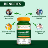 Vitamin B6 (Pyridoxine) Capsules 120 Count Mood, Brain & Immune Support