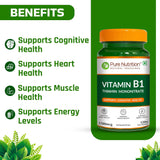 Vitamin B1 (Thiamine) Capsules 120 Count  Energy Metabolism & Nerve Health
