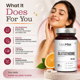 LipoMax Liposomal Glutathione with Vitamin C Skin Radiance & Antioxidant