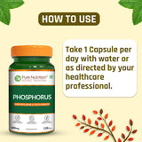 Phosphorus 600mg Veg Capsules  Bone, Energy Metabolism & Wellness | 120 Capsules