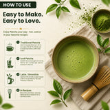 Japanese Matcha Green Tea Powder 100g | Premium Matcha from Japan | Finely Ground Green Tea Powder for Tea, Latte & Smoothies